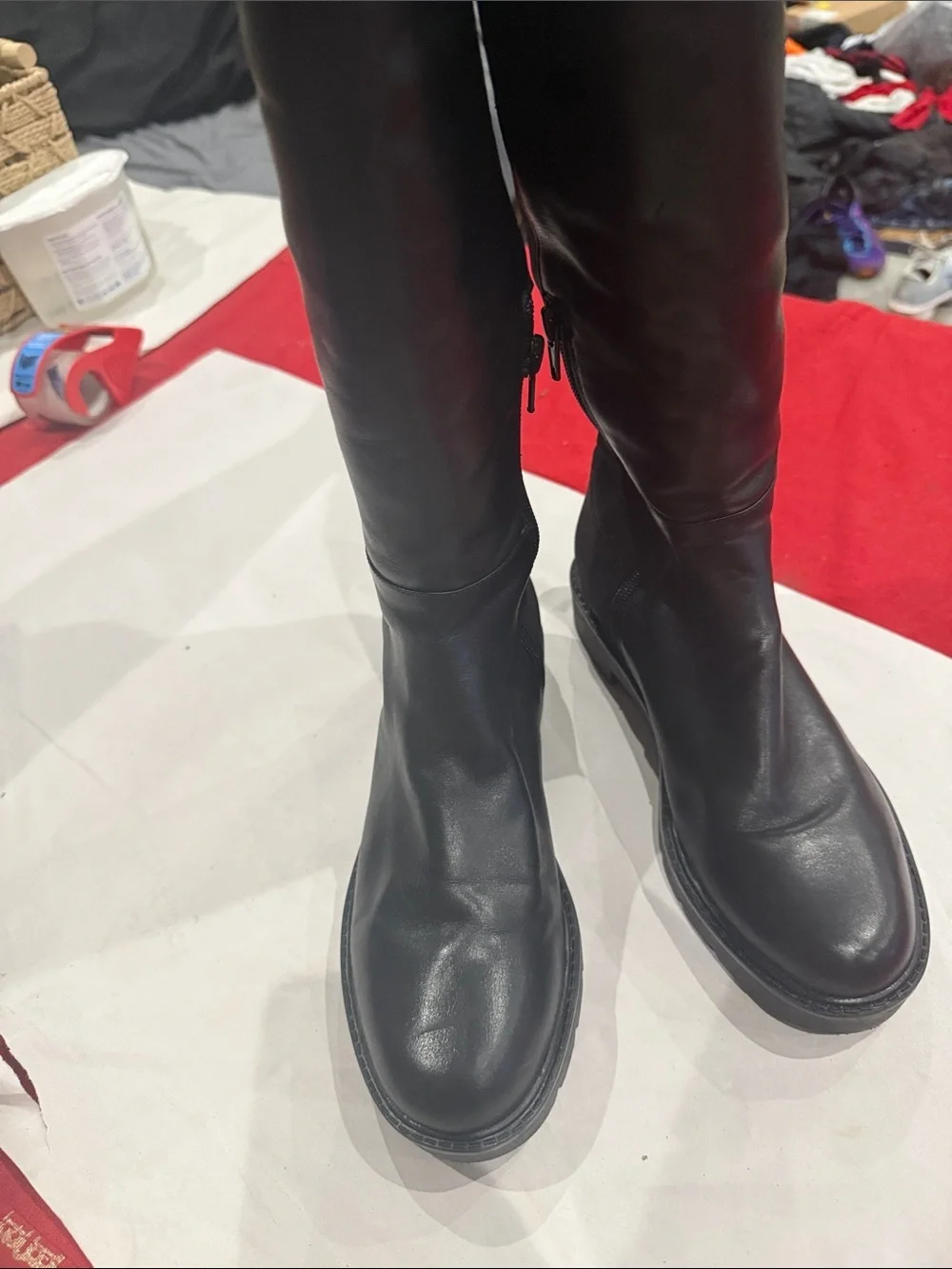 Nine West Black two toned Over-the-Knee  Sole Boots
